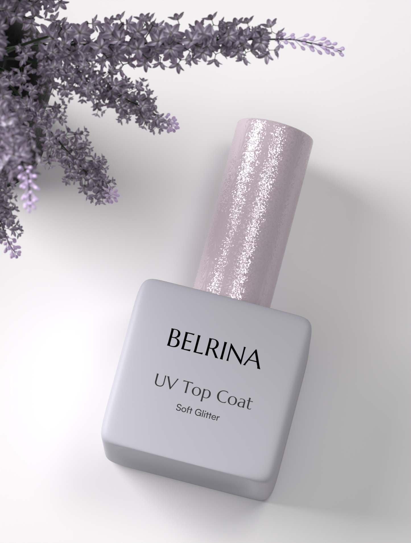 Top coat UV pailleté doux